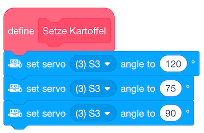 Setze Kartoffel