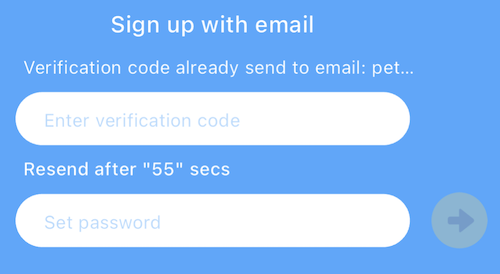 Sign up with email